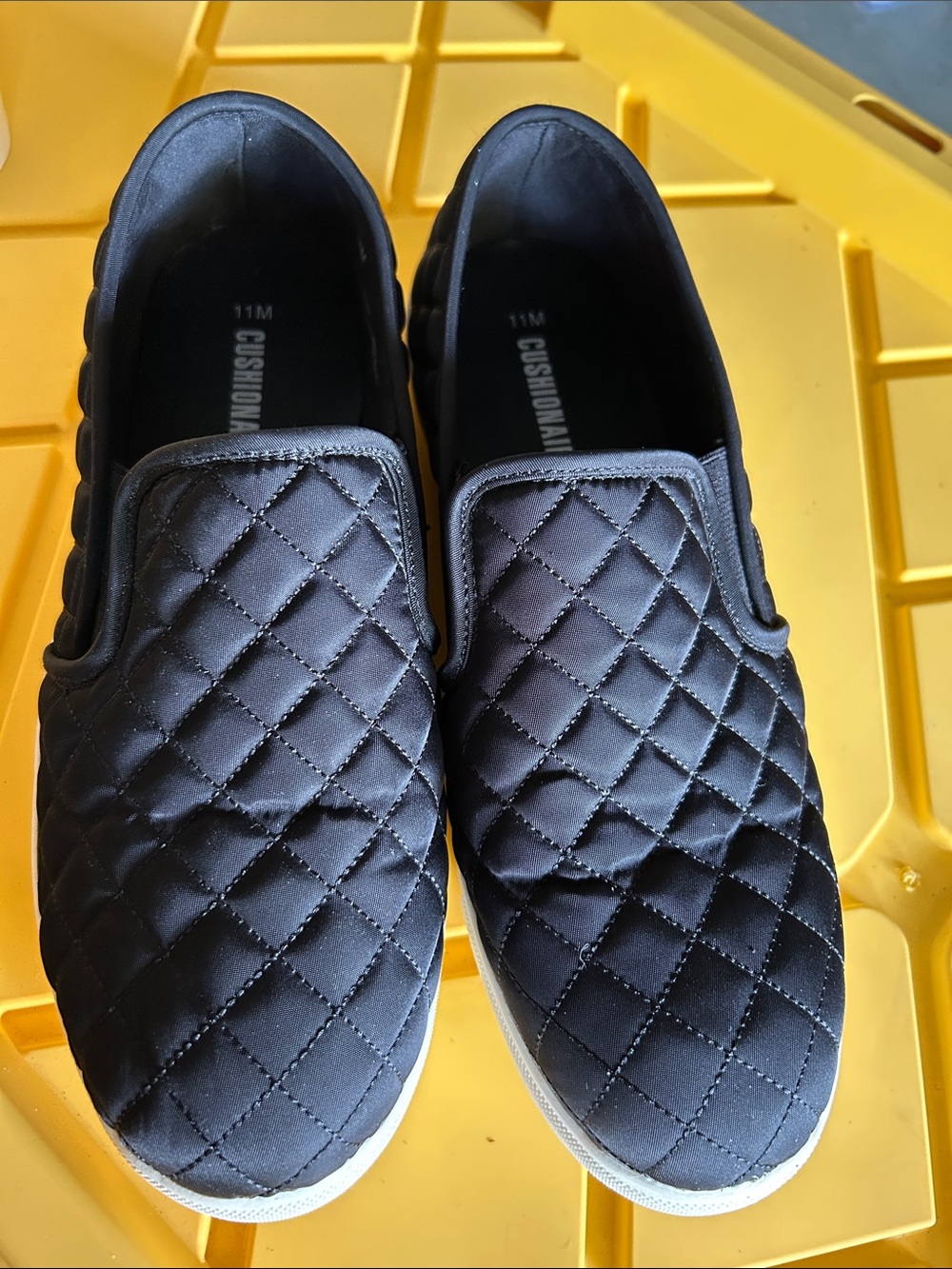 Cushionaire Quilted Slip-On Loafers - Black
